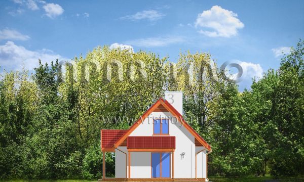 Проект экономичного дачного домика S8-79 (Окрушек)