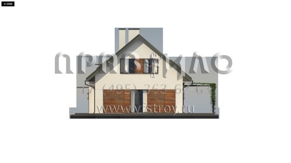 Проект уютного мансардного дома с большим гаражом  S3-207-3 (Z345)