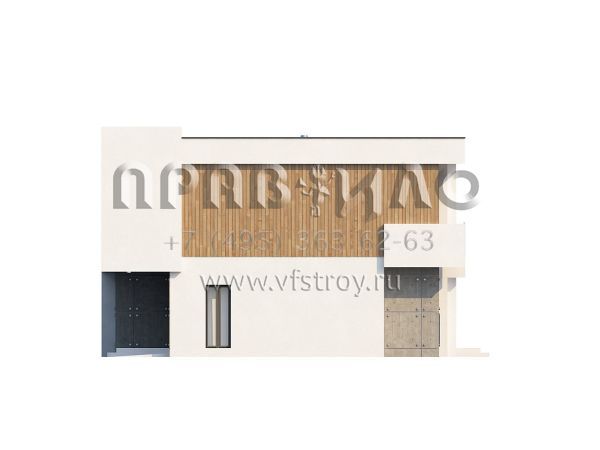 Проект дома с большими балконами и плоской крышей  S3-225 (Zx39)