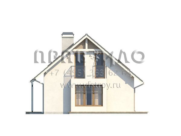 Проект комфортабельного дома с мансардой и двускатной кровлей S3-119 (Z101)