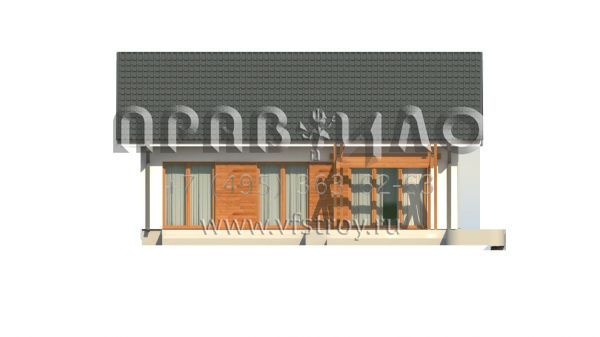 Проект компактного квадратного в плане дома  S3-79 (Z308)