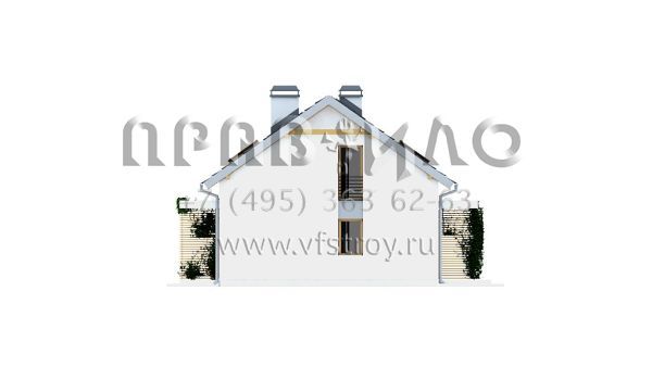 Проект прямоугольного в плане частного дома S3-198-2 (Z187)