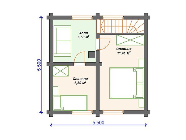 Проект деревянной бани SB4-51 (Б-062)