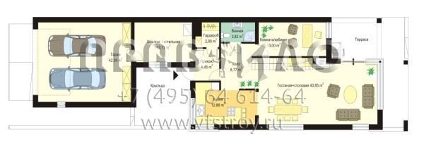Проект стильного дома для небольшого участка S8-305 (Лугано)