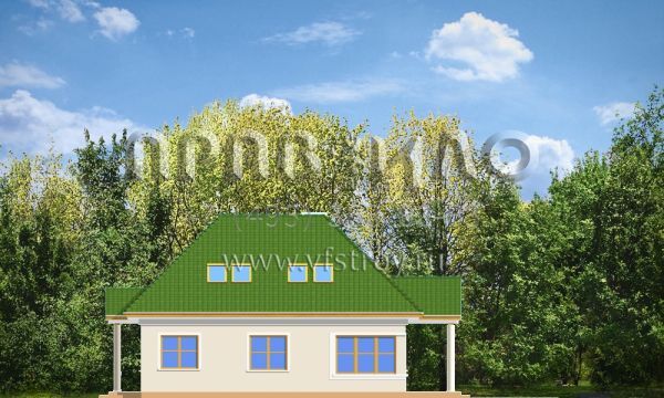 Проект одноэтажного дома с колоннами S8-178-1 (Мазурек 2)