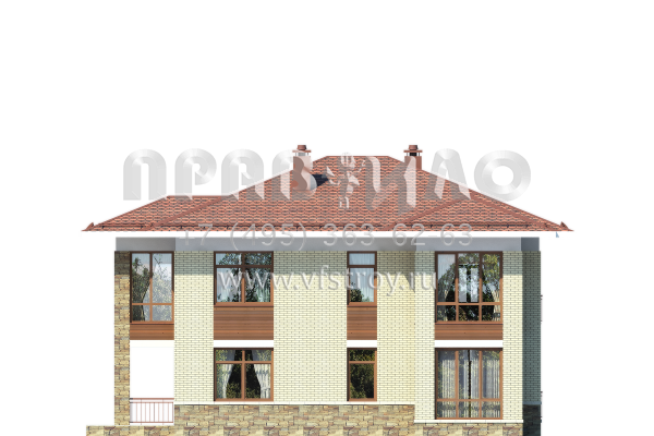 Современный двухэтажный особняк с рациональной планировкой S7-188 (3-17)