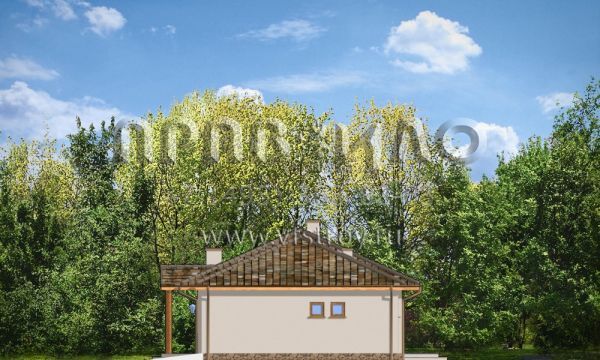 Проект коттеджа со ставнями S8-129 (Как Мечта с гаражом)