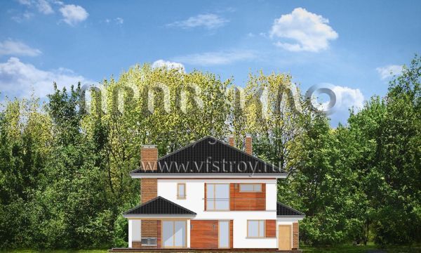 Проект коттеджа с встроенным гаражом S8-324-1 (Вилла на Боровой)