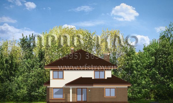 Проект частного дома с крытой террасой  S8-329-2 (Сонет)