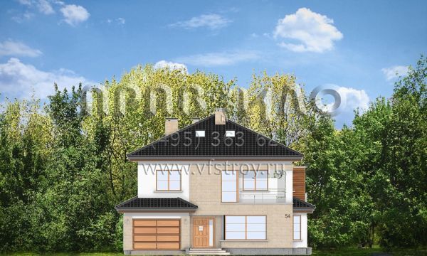Проект двухэтажного коттеджа S8-375 (Вега)