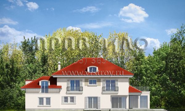 Проект загородного дома в средиземноморском стиле S8-438 (Малибу)