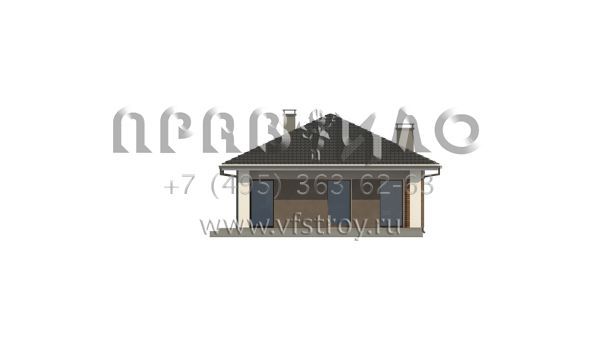 Проект компактного одноэтажного дома с четырьмя комнатами S3-89 (Z366)