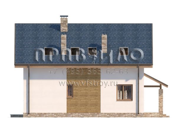 Проект экономичного загородного дома из газобетона S7-146 (3-37)