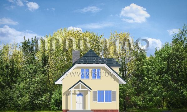 Проект небольшого коттеджа с балконом S8-110 (Адам)