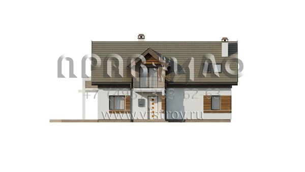 Проект эргономичного частного дома с двускатной крышей  S3-161 (Z223)