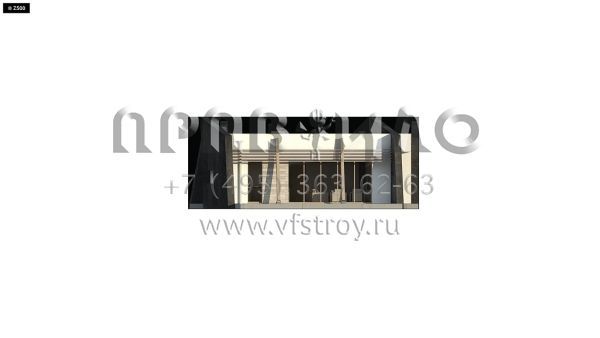 Проект одноэтажного дома со стильным хай-тек дизайном S3-125-2 (Zx180)