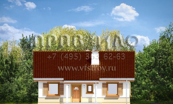 Проект простого в постройке коттеджа S8-107 (Жабка)