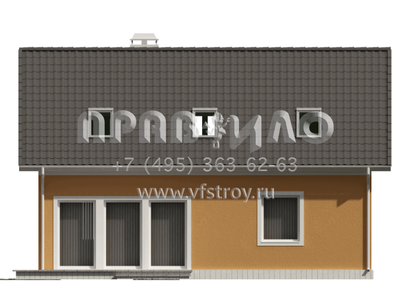 Проект двухэтажного дома с простыми фасадами  S3-117 (Z34)