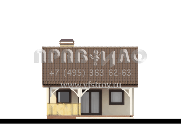 Проект маленького сельского домика  S3-44 (Z60)