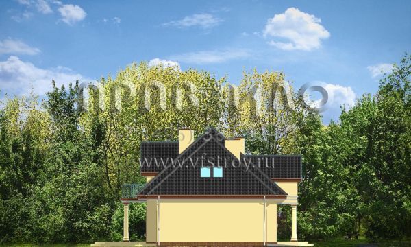 Проект дома с фронтальным крыльцом  S8-219-2 (Сага 2)