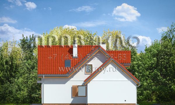 Проект керамоблочного дома с угловой террасой S8-216-3 (Счастливчик)