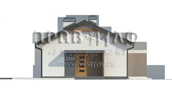 Проект небольшого частного домика в классическом стиле S3-77-2(Z254)