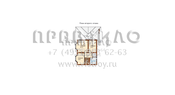 Проект дома с шатровой крышей K-219-1P