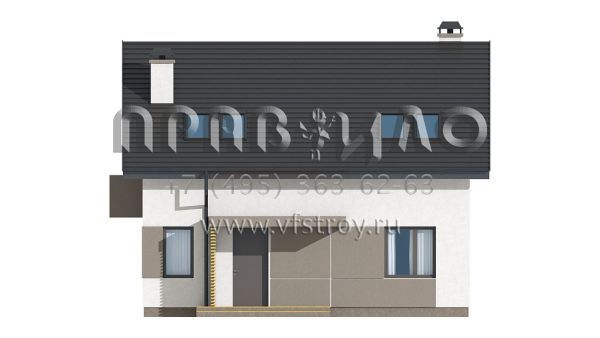 Проект красивого дома из кирпича, керамических блоков или газобетона S3-131-2 (Z65 v2)