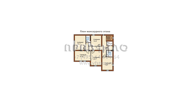 Загородный коттедж из кирпича с зоной релаксации с сауной, бассейном и бильярдом K-475-1K