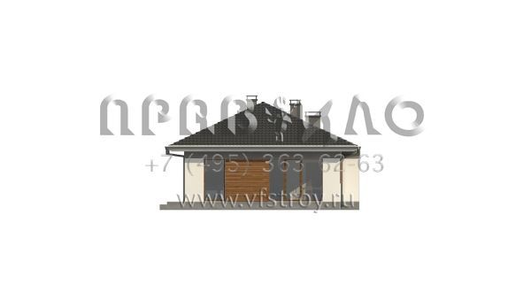 Проект одноэтажного коттеджа для вытянутых в длину участков S3-117-4 (Z363)