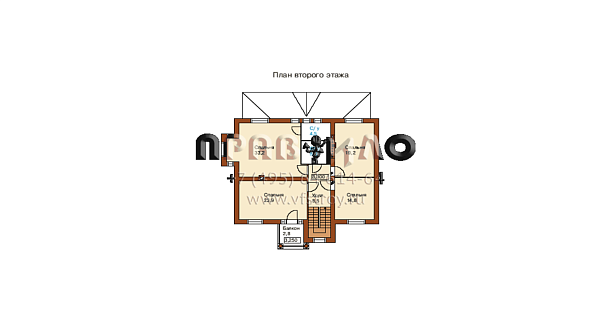 Проект особняка из пеноблоков K-237-1P
