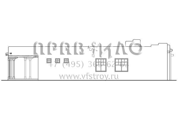 Проект одноэтажного дома с гаражом на две машины в стиле Хай-тек S5-164 (035-00137)