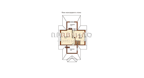 Уютный компактный одноэтажный коттедж с гаражом F-182-1P