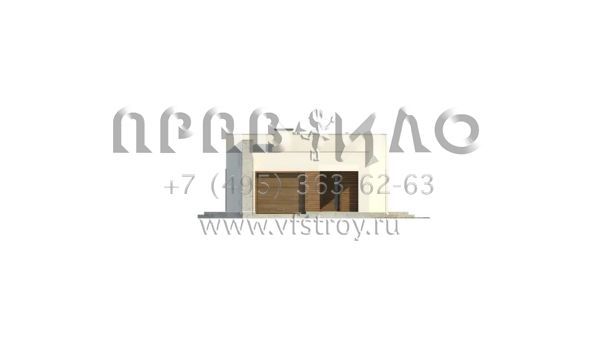 Проект комфортного одноэтажного дома для вытянутого в длину участка s3-155-2 (Zx129)