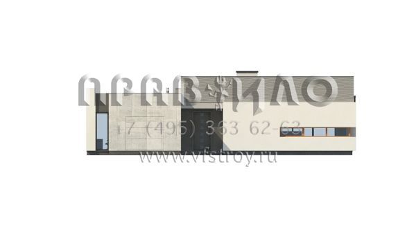 Проект одноэтажного дома в стиле модерн эффектной формы S3-169 (Zx56)