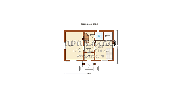 Компактный коттедж из ячеистого бетона по проекту F-132-1P