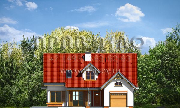 Проект дома со светлой гостиной S8-218-1 (Под Дубами)