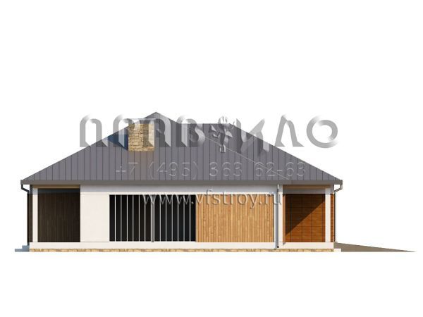 Проект одноэтажного дома в стиле современной классики  S3-166-1 (Z152)