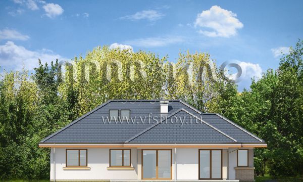 Проект одноэтажного коттеджа с двойным гаражом S8-176 (Дом по размеру 2)