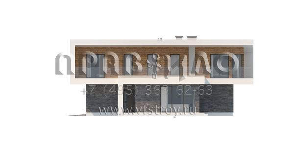 Проект современного дома с оригинальным дизайном S3-195-5 (Zx70)