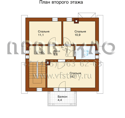 Миниатюрный особняк по проекту K-136-1P