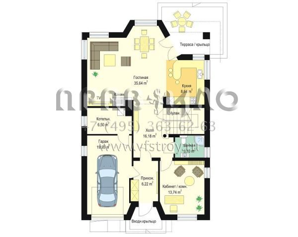 Проект коттеджа в классическом стиле S8-246 (Вероника)