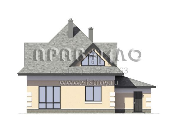Экономичный загородный дом с гаражом S7-145 (3-27b)