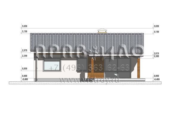 Проект компактного одноэтажного дома S3-82 (Z7)