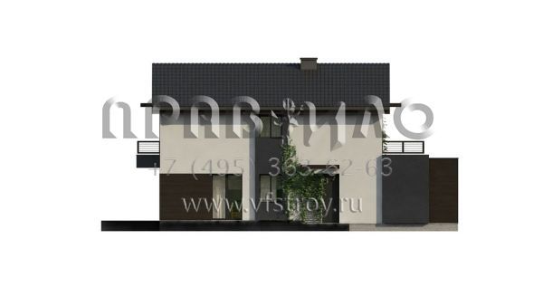 Проект современного двухэтажного дома для строительства на узких участках S3-119-5 (Z374)