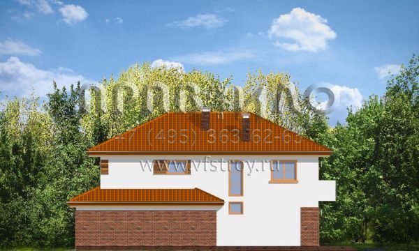  Проект двухэтажного коттеджа с многоскатной крышей S8-237-1 (Кассиопея)