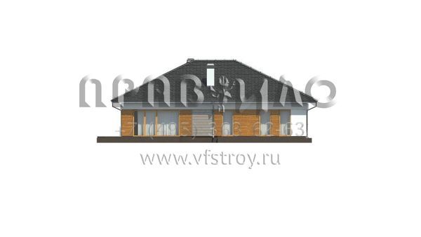 Проект квадратного дома гаражом на два автомобиля  S3-184-1 (Z303)