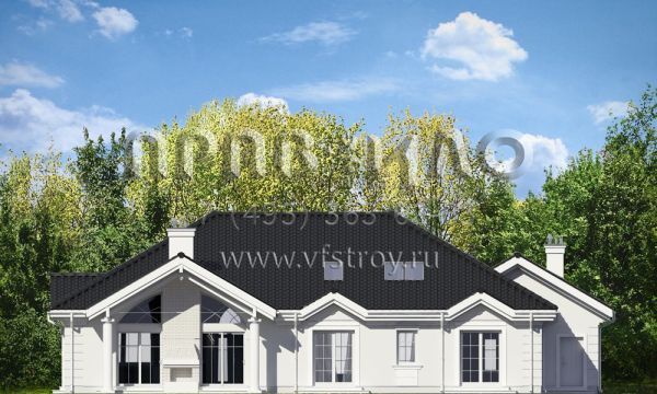 Проект одноэтажного частного дома с гаражом S8-302-1 (Парковая Резиденция 3)