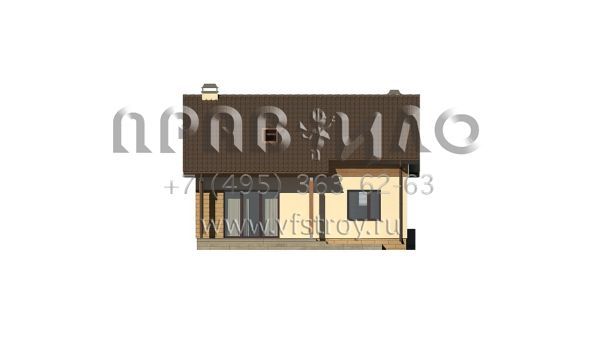 Проект небольшого одноэтажного дома с мансардой и летней террасой S3-112-12 (Z210 v1)