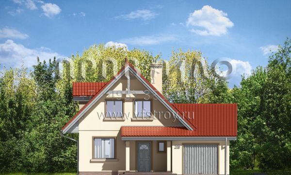  Проект коттеджа с балконом  S8-142 (Алиция)